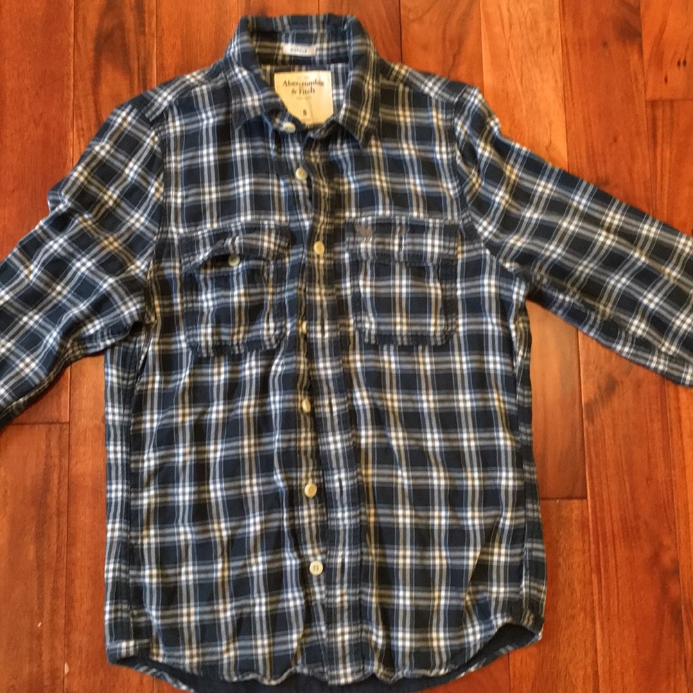 Abercrombie Muscle Blue Flannel Worn Once!